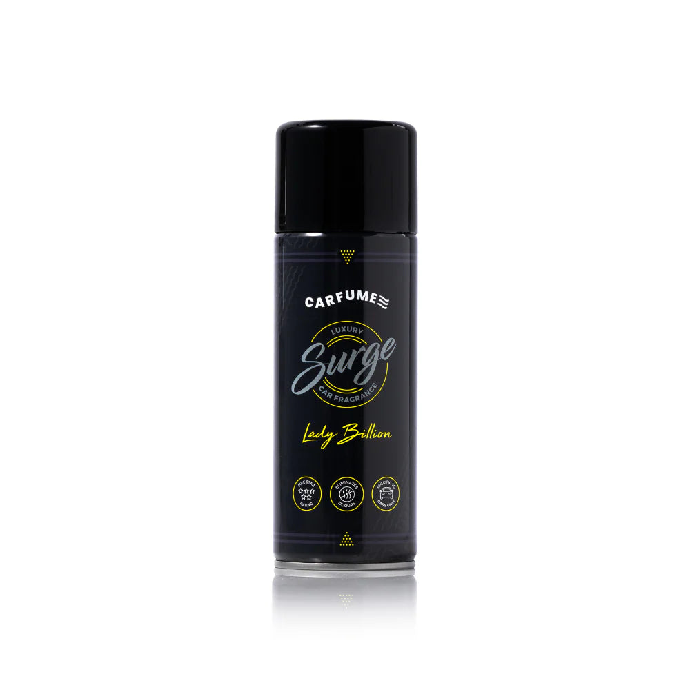 Lady Billion air freshener can with long lasting premium fragrance for cars